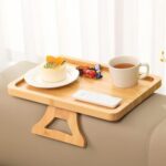 ترابيزة خشب ميني تثبت علي ذراع الكنبة بمشبك قابل للطي لتقديم وتناول الفطار