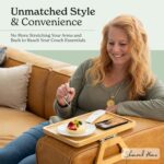 ترابيزة خشب ميني تثبت علي ذراع الكنبة بمشبك قابل للطي لتقديم وتناول الفطار - الصورة 3