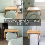 ترابيزة خشب ميني تثبت علي ذراع الكنبة بمشبك قابل للطي لتقديم وتناول الفطار - الصورة 6