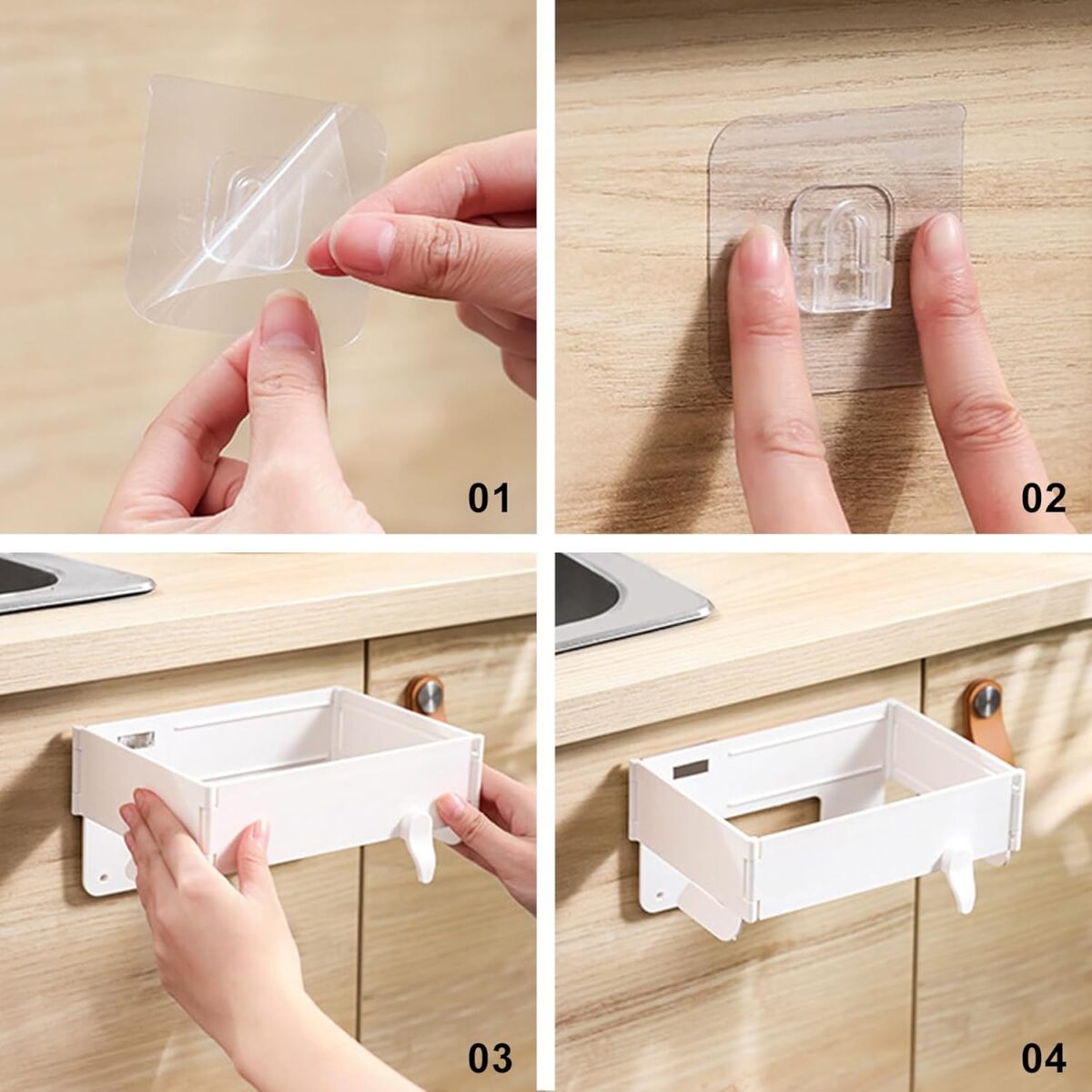 ⁦حامل اكياس قمامة من البلاستيك معلق قابل للطي⁩ - الصورة ⁦8⁩