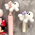 ⁦حامل سيليكون لفرش الأسنان مزود بهوك شفط للتعليق علي الحائط⁩ - الصورة ⁦3⁩