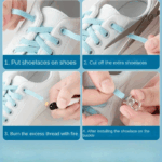 رباط حذاء مرن بقفل لضمان عدم الفك للاحذية الرسمية والرياضية بالوان مختلفة للكبار والاطفال - الصورة 7