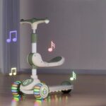 ⁦سكوتر بكرسي موسيقي مضئ للاطفال قابل للطي مع ارتفاع قابل للتعديل⁩ - الصورة ⁦2⁩