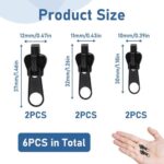 ⁦طقم سوست 6 قطع ب 3 احجام مختلفة للجواكت والشنط⁩ - الصورة ⁦8⁩