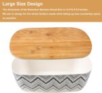 ⁦عياشة بامبو بغطاء خشبي محكم الغلق  لحفظ وتخزين المخبوزات⁩ - الصورة ⁦6⁩