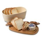 ⁦عياشة بامبو بغطاء خشبي محكم الغلق  لحفظ وتخزين المخبوزات⁩ - الصورة ⁦8⁩