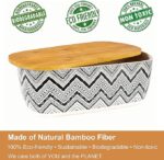 ⁦عياشة بامبو بغطاء خشبي محكم الغلق  لحفظ وتخزين المخبوزات⁩ - الصورة ⁦9⁩