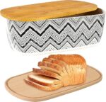 ⁦عياشة بامبو بغطاء خشبي محكم الغلق  لحفظ وتخزين المخبوزات⁩ - الصورة ⁦11⁩