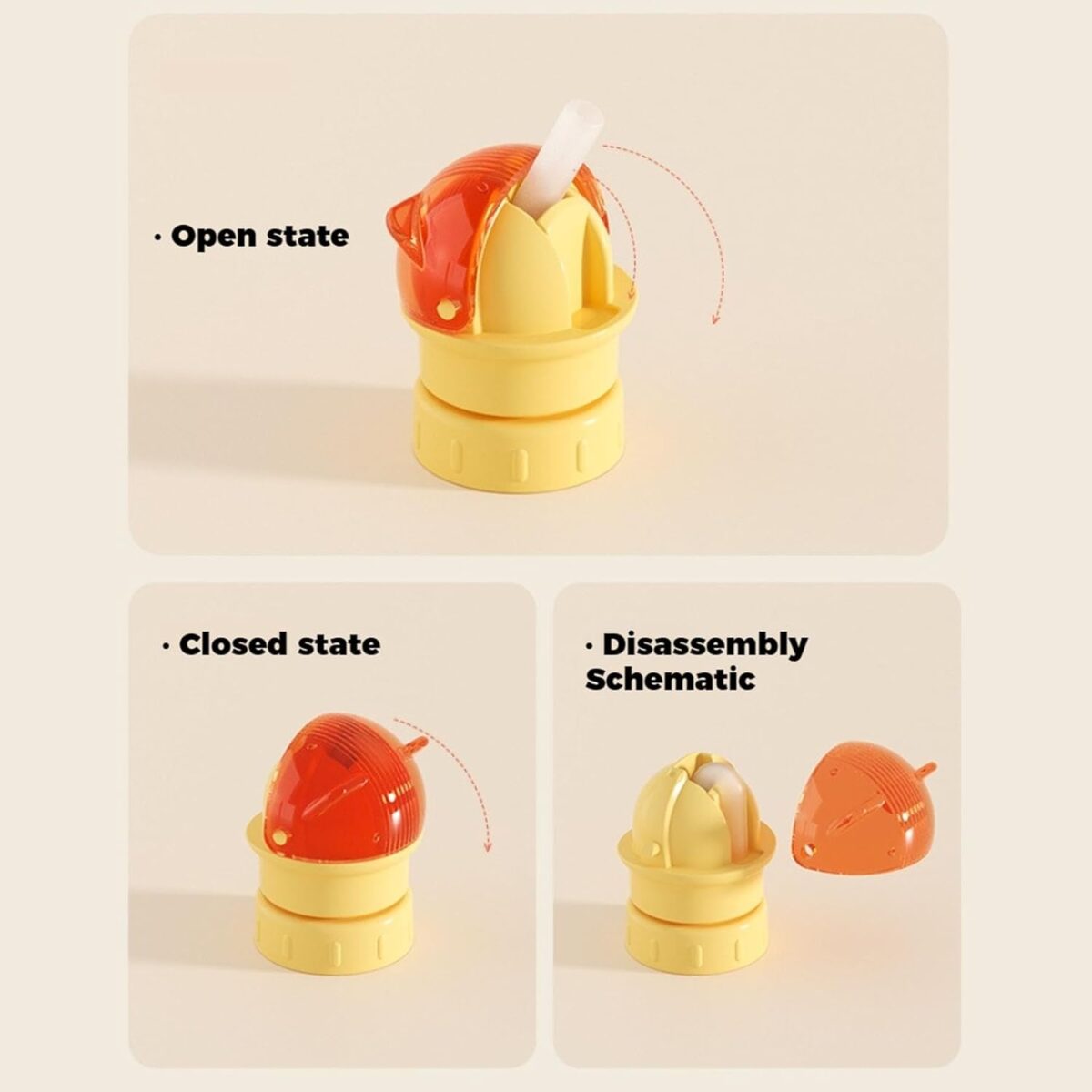 ⁦غطاء شاليموه بديل لاغطية الزجاجات للاطفال لمنع الانسكاب اثناء الشرب⁩ - الصورة ⁦7⁩