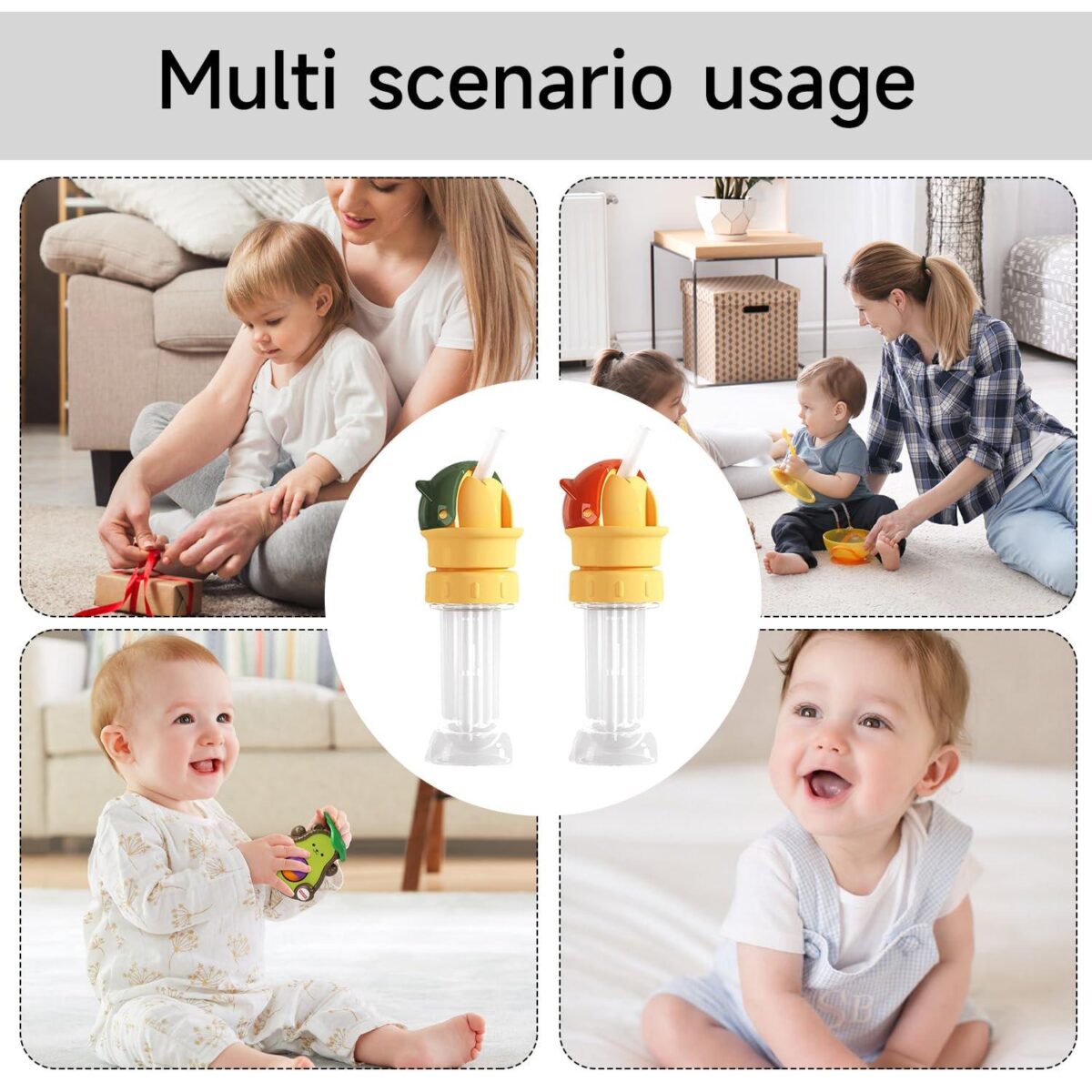 ⁦غطاء شاليموه بديل لاغطية الزجاجات للاطفال لمنع الانسكاب اثناء الشرب⁩ - الصورة ⁦3⁩