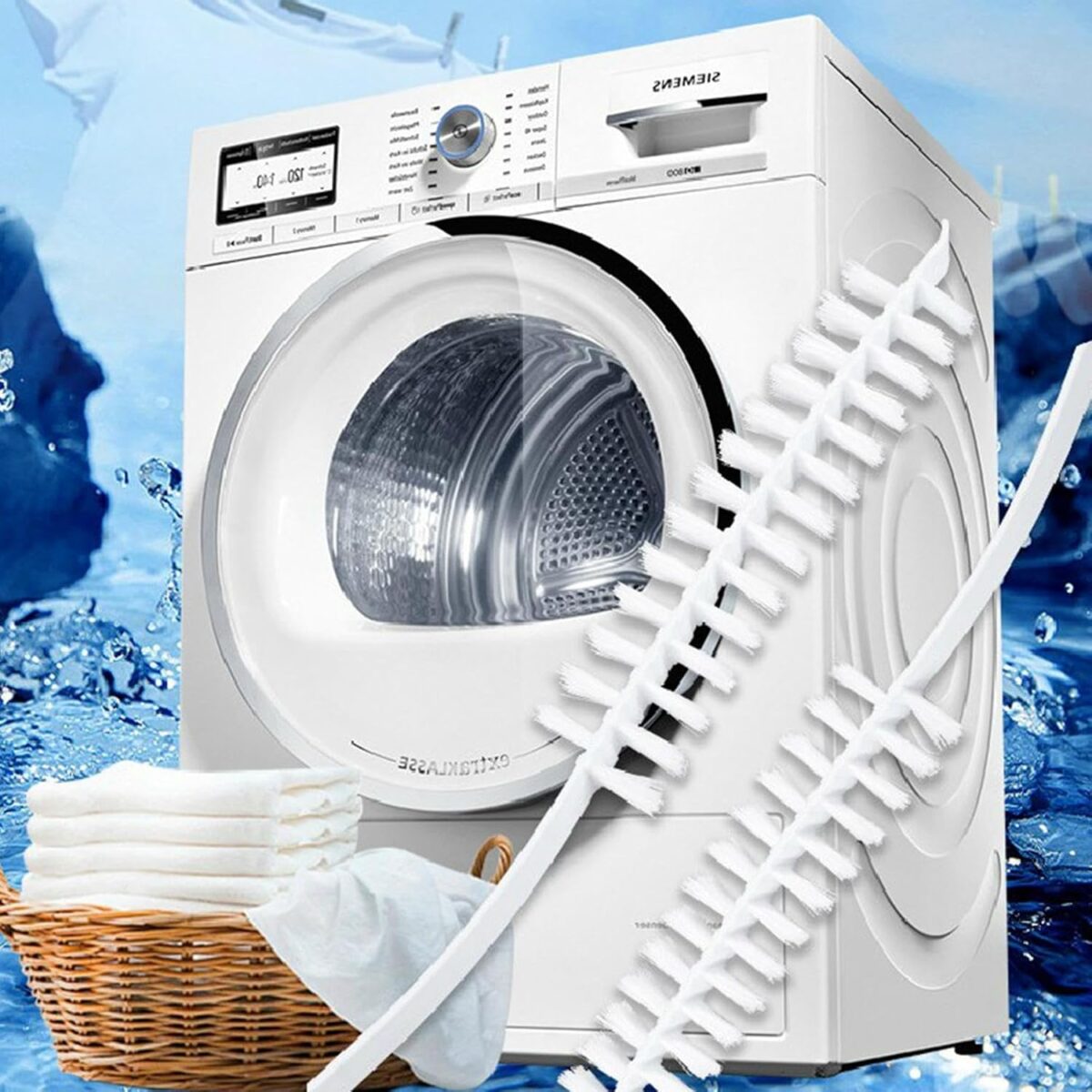 ⁦فرشة بشعيرات متينة لتنظيف الغسالة من الداخل بتصميم مرن قابل للطي⁩ - الصورة ⁦11⁩