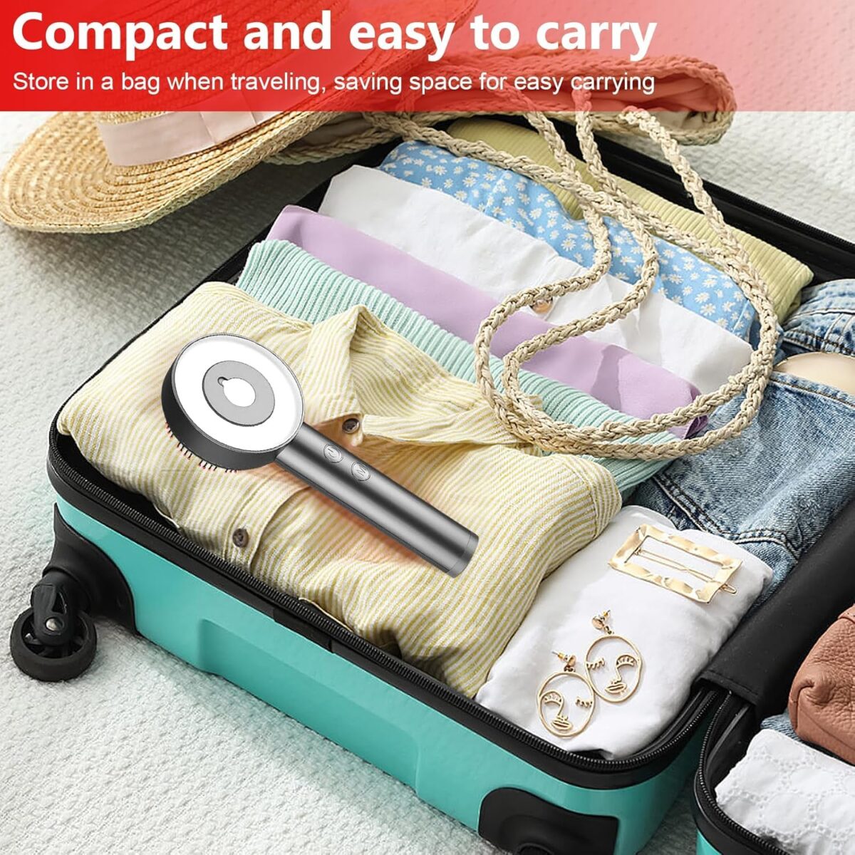 ⁦فرشة تدليك كهربائية لفروة الرأس ب3 سرعات بجزء مخصص للزيوت -تعمل بالشحن⁩ - الصورة ⁦9⁩