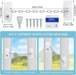 ⁦قفل أمان بسلسة معدن قابلة للتعديل ومفتاح لغلق النوافذ والابواب⁩ - الصورة ⁦8⁩