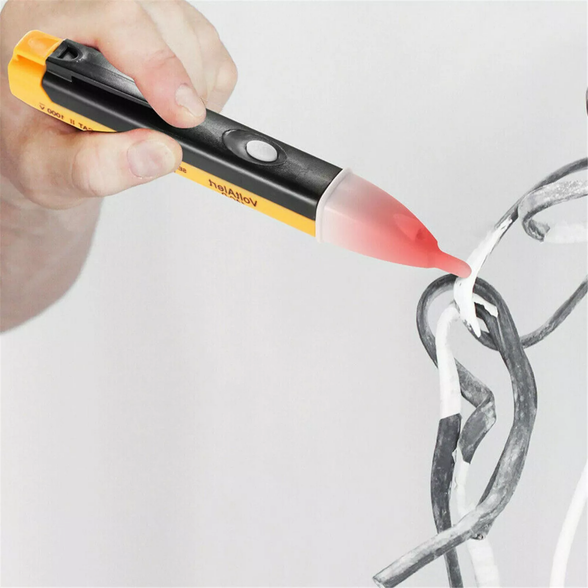 ⁦قلم تست كهربائي مزود خاصية التنبيه الصوتي مع ضوء يعمل بالحجارة⁩ - الصورة ⁦2⁩