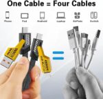 ⁦كابل شحن 4 في 1 مزدوج الرأس لنقل الداتا _ بقدرة 65 واط⁩ - الصورة ⁦11⁩