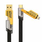 كابل شحن 4 في 1 مزدوج الرأس لنقل الداتا _ بقدرة 65 واط