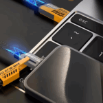 ⁦كابل شحن 4 في 1 مزدوج الرأس لنقل الداتا _ بقدرة 65 واط⁩ - الصورة ⁦4⁩