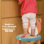 ⁦كرسي أطفال شكل دبدوب قابل للفصل مع قاعدة مانعة للانزلاق ومسند ظهر مرتفع⁩ - الصورة ⁦3⁩