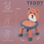 ⁦كرسي أطفال شكل دبدوب قابل للفصل مع قاعدة مانعة للانزلاق ومسند ظهر مرتفع⁩ - الصورة ⁦5⁩