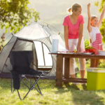 ⁦كرسي رحلات وتخييم قابل للطي مع مسند ضهر و جيب جانبي لحمل الموبايل⁩ - الصورة ⁦8⁩