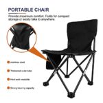 ⁦كرسي رحلات وتخييم قابل للطي مع مسند ضهر و جيب جانبي لحمل الموبايل⁩ - الصورة ⁦6⁩