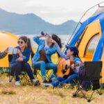 ⁦كرسي رحلات وتخييم قابل للطي مع مسند ضهر و جيب جانبي لحمل الموبايل⁩ - الصورة ⁦11⁩