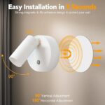 ⁦كشاف تاتش ب 3 درجات اضاءه مختلفة برأس دواره 360 درجة قابل لاعادة الشحن⁩ - الصورة ⁦6⁩