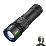 ⁦كشاف يدوي مزود بشاشة رقمية ب 4 اضاءات مختلفة قابل التعديل بخاصية الزوم⁩ - الصورة ⁦4⁩