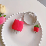 ⁦كفر حماية لشاحن وكابل وسلك الآيفون اشكال كرتونية مجسمة _ 4 قطع⁩ - الصورة ⁦2⁩