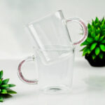 مج زجاج شفاف بيد جليتر 450 ملي لشرب وتقديم المشروبات بشكل شيك