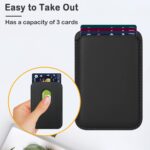 ⁦محفظة بطاقات وكروت مغناطيسية من الجلد لظهر الموبايل لموبايلات الايفون⁩ - الصورة ⁦3⁩
