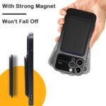 ⁦محفظة بطاقات وكروت مغناطيسية من الجلد لظهر الموبايل لموبايلات الايفون⁩ - الصورة ⁦4⁩