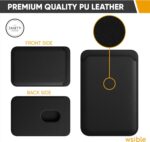 ⁦محفظة بطاقات وكروت مغناطيسية من الجلد لظهر الموبايل لموبايلات الايفون⁩ - الصورة ⁦7⁩