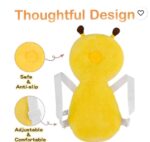 ⁦مخدة أمان خلفية  علي شكل نحلة لحماية رأس الأطفال من الصدمات  بحزام قابل للتعديل⁩ - الصورة ⁦7⁩