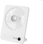 ⁦مروحة مكتب ب 3 سرعات مع اضاءة بيضاء - تعمل بالبطارية⁩ - الصورة ⁦7⁩