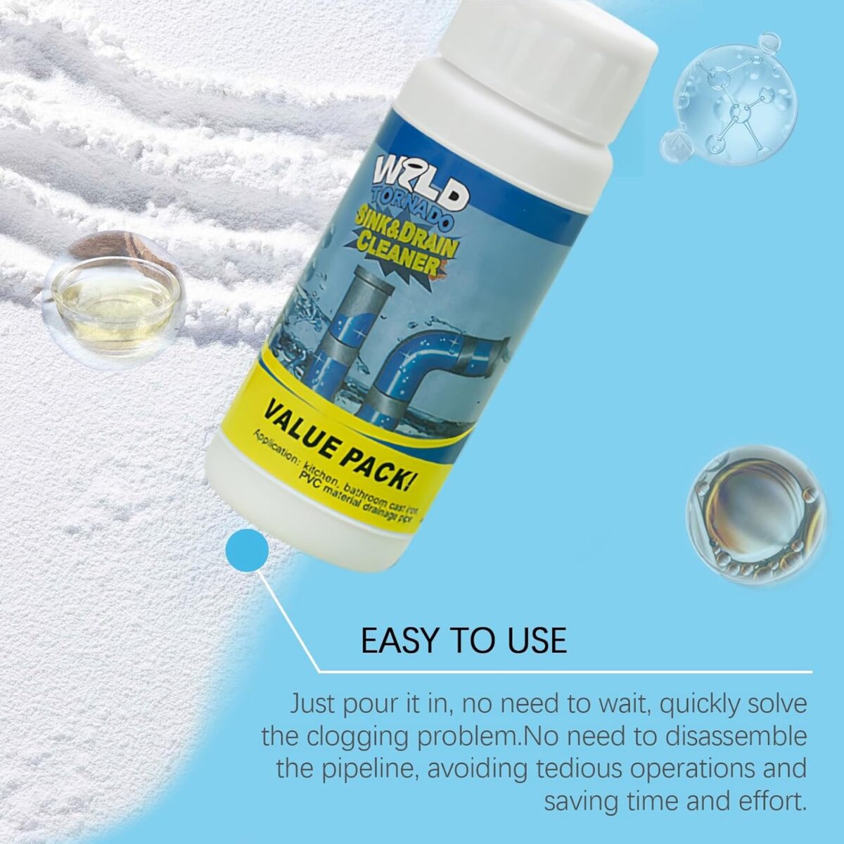 ⁦مسحوق تسليك وتعقيم الاحواض والبلاعات والبانيو والصرف الصحي⁩ - الصورة ⁦7⁩