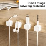 مشبك مغناطيسي لاصق لتنظيم الاسلاك والكابلات 6 قطع - الصورة 3