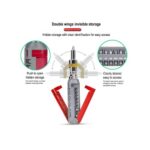 ⁦مفك براغي مغناطيسية 14 في 1 برأس قابلة للدوران بزوايا 180 درجة⁩ - الصورة ⁦4⁩
