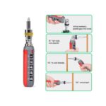 ⁦مفك براغي مغناطيسية 14 في 1 برأس قابلة للدوران بزوايا 180 درجة⁩ - الصورة ⁦9⁩