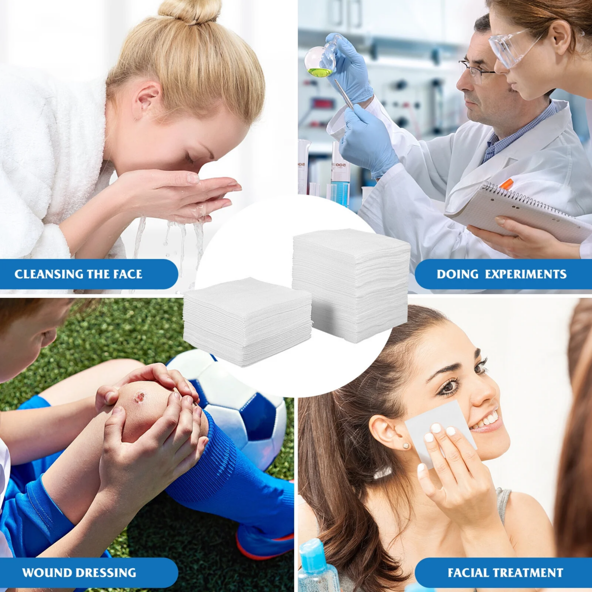 ⁦مناديل ازالة المكياج بتركيبة لطفة علي البشرة - 1000 قطعة⁩ - الصورة ⁦4⁩