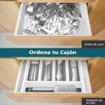 ⁦منظم لدرج المطبخ  مقسم 5 خانات لتنظيم المعالق والشوك والسكاكين⁩ - الصورة ⁦5⁩