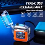 ⁦ولاعة بلازما كهربائية بدون لهب بكشاف ب 3 درجات إضاءة مختلفة مقاومة للماء قابلة لاعادة الشحن بمنفذ يو اس بي⁩ - الصورة ⁦2⁩