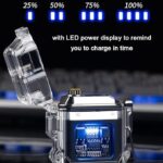 ⁦ولاعة بلازما كهربائية بدون لهب بكشاف ب 3 درجات إضاءة مختلفة مقاومة للماء قابلة لاعادة الشحن بمنفذ يو اس بي⁩ - الصورة ⁦6⁩