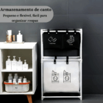 ⁦استاند غسيل 2 دور مقسم الي 3 باسكت لحمل وتخزين الملابس⁩ - الصورة ⁦2⁩