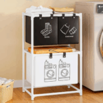 استاند غسيل 2 دور مقسم الي 3 باسكت لحمل وتخزين الملابس