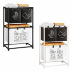 ⁦استاند غسيل 2 دور مقسم الي 3 باسكت لحمل وتخزين الملابس⁩ - الصورة ⁦5⁩