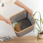 ⁦باسكت غسيل ووتر بروف قابل للطي بغطاء ويد من الجانبين لسهولة الحمل⁩ - الصورة ⁦5⁩