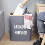 ⁦باسكت غسيل ووتر بروف قابل للطي بغطاء ويد من الجانبين لسهولة الحمل⁩ - الصورة ⁦8⁩