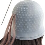 بونيه صبغة سيليكون مثقوب بفتحات لتوزيع اللون بدقة مع ابره للسحب