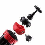 ⁦ترايبود بحامل ثلاثي مرن بتصميم اخطبوطي برأس كروية تدور 360 درجة مع مايك وإضاءة للتصوير⁩ - الصورة ⁦7⁩